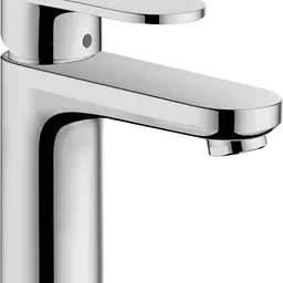 Hansgrohe Waschtischarmatur Vernis Blend, Wasserhahn Bad Chrom, 70 mm Höhe, mit Zugstange, wassersparend
