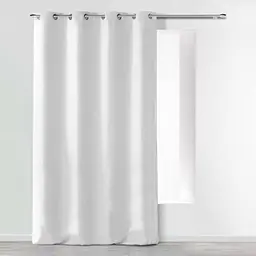 Douceur d'Intérieur Absolu Ösenvorhang, 140 x 260 cm, Mikrofaser, unifarben, Weiß