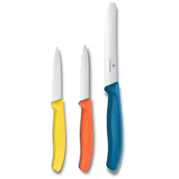 Victorinox Swiss Classic Küchenmesser-Set, 3 Teile, Gemüse-, Tomaten- und Frühstücksmesser, rostfrei