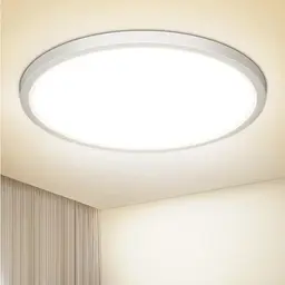 NIBSHOOM LED Deckenlampe Rund Flach 4000K, 18W, IP44 Wasserfest - Moderne Lampe für Badezimmer, Schlafzimmer, Wohnzimmer & Küche