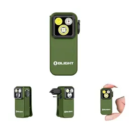 OLIGHT Oclip Pro Mini LED Taschenlampe - Wiederaufladbar, IPX6, klein und leicht für Läufer und Camping (Grün)