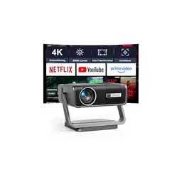 4K Smart Beamer mit Netflix & Dolby Audio, 30.000 Lumen, Auto-Fokus, 6D Trapezkorrektur, Full HD, WiFi6 & Bluetooth, Heim- und Outdoor-Projektor
