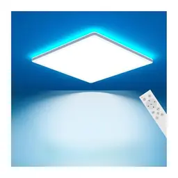 slochi Dimmbare LED Deckenleuchte 3200LM mit Fernbedienung, 25W RGB Farbwechsel 30CM für Bad, Kinderzimmer und Schlafzimmer
