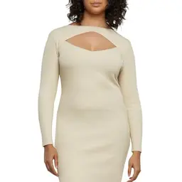 Urban Classics Damen Kleid Ladies Schnitt-Form Sand 4XL