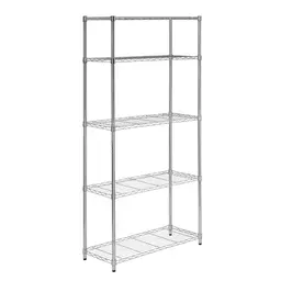 Honey-Can-Do Regaleinheit mit 5 Böden, verchromt, 91,4 x 35,6 x 182,9 cm