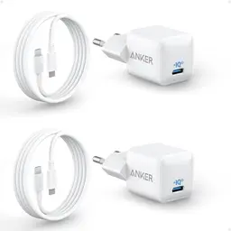 Anker Nano 20W USB-C Ladegerät mit 2 Kabeln – Schnelllade-Set für iPhone, iPad & mehr