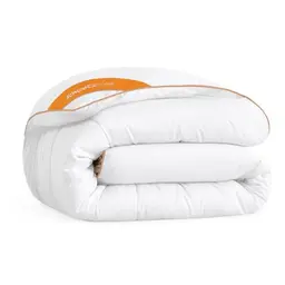 SONGMICS Bettdecke 200 x 135 cm, Steppdecke für Einzelbett, wolkenweiß, mit Karosteppung