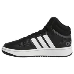 adidas Hoops Mid Schuhe, Schwarz/Weiß/Grau, Größe 36 EU