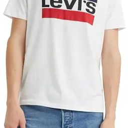 Levi's Herren T-Shirt Logo Grafik Weiß M