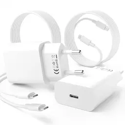 USB C Ladegerät 25W für iPhone 15/16, [2 Pack] mit 2M C to C Kabel