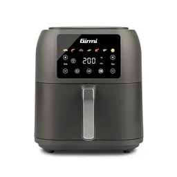 Girmi FG92 Ecofrit Deep Heißluftfritteuse 8L, 1700 W, digital mit 7 Programmen, inkl. Rezeptbuch, mattgrau