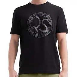 QS Basic Rundhals T-Shirt mit Frontdruck