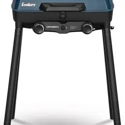 Enders Camping Gasgrill Explorer II, 2-Brenner Edelstahl, ideal für Balkon & Picknick