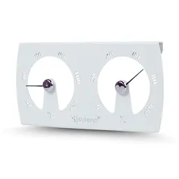 SULENO Sauna Klimamesser KJELL - Thermometer & Hygrometer für die Sauna (Weiß)