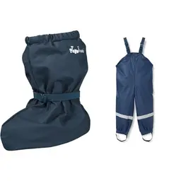 Playshoes Regenschuh und Regenhose Marine, wind- und wasserdicht, Größe 86