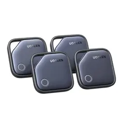 UGREEN FineTrack 4er Pack Bluetooth Tracker für Gepäck und Schlüssel, kompatibel mit Apple Find My, austauschbare Batterie
