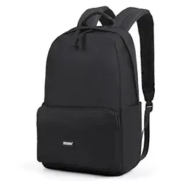 TAN.TOMI Schulrucksack für Teenager mit Laptopfach - Großer, leichter Rucksack für Schule und Alltag, Schwarz