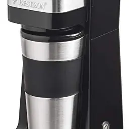 Bestron Kaffeemaschine für gemahlenen Filterkaffee, 2 Tassen, 750 Watt, Schwarz/Silber