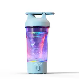 Elektrischer Protein-Shaker 750 ml, USB-C, wiederaufladbar, BPA-frei, bunte Lichtbasis
