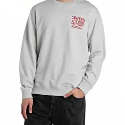 Replay Herren Sweatshirt Rundhalsausschnitt, Light Grey Melange, Größe S