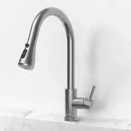 Coree Küchenspüle Wasserhahn mit ausziehbarer Brause, Hochdruckarmatur, 360° schwenkbar, 304 Edelstahl