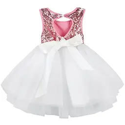 AGQT Baby Mädchen Tutu Kleid - Ärmellos, Partykleid für Prinzessinnen, Hellrosa, 18-24 Monate