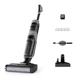 Rowenta X-Clean 4 kabelloser Nass- und Trockenstaubsauger, 50 Min Laufzeit, automatische Schmutzerkennung, mit LED-Display, für Hartböden, grau