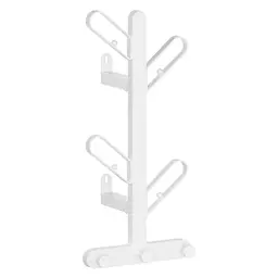 SONGMICS Wandgarderobe mit 7 Haken in Baum-Form, perlweiß