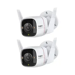 Tapo TP-Link C310P2 Außenüberwachungskamera, WLAN, 3MP, Nachtsicht, Bewegungserkennung, 2 Stück