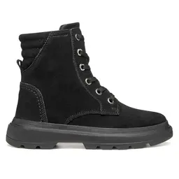 Geox Junior Mädchen Ankle Boots, wasserdicht, Schwarz, Größe 30