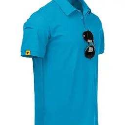 Geeksport Herren Poloshirt Kurzarm Casual Sport Shirt - Atmungsaktives Sommer Polo (Blau Grün, XXL)