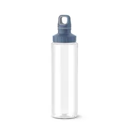 Emsa Drink2Go Eco Trinkflasche 0,7 Liter, wiederverwendbar, auslaufsicher, Blau