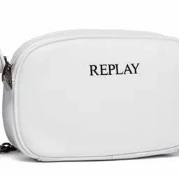 Replay Damen Handtasche, Weiß, Kunstleder