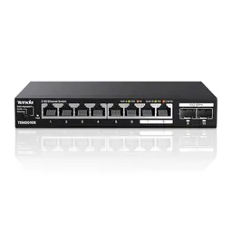 Tenda 2.5 Gbit Switch 8x 2.5G & 2x 10G SFP+ Ports - Unmanaged, Lüfterlos, Metallgehäuse