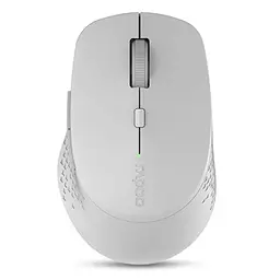 Rapoo M300 Silent kabellose Maus für PC & Mac - hellgrau, ergonomisch, 1600 DPI, 9 Monate Batterielaufzeit