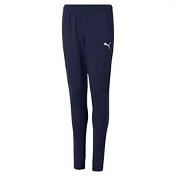 PUMA Kinder Jogginghose Teamrise Poly Training, Peacoat-Weiß, 164