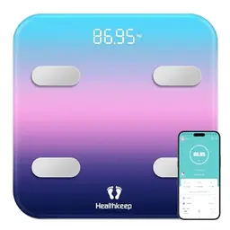 Bluetooth Körperfettwaage mit LED-Anzeige für iOS und Android, max. 180 kg