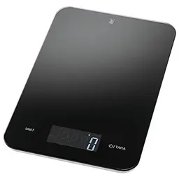 WMF Digitale Küchenwaage schwarz, 5kg Maximalgewicht, Backwaage mit Tara-Funktion, 23 x 15 x 2 cm