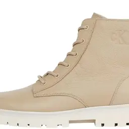 Calvin Klein Herren Mid Boot Stiefel, Schnürstiefel, Mehrfarbig (Travertine/Eggshell), Größe 46