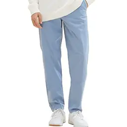 TOM TAILOR Herren Relaxed Chino Hose - Greyish Mid Blue