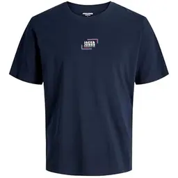 JACK & JONES Herren T-Shirt Jjecorp Logo Crew Neck, Navy Blazer, Größe S