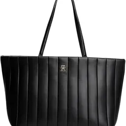 TOMMY HILFIGER Damen TH GRACE TOTE - Schwarze Tasche, Einheitsgröße