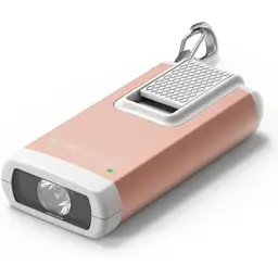 Ledlenser K6R Schlüsselbundlampe, 400 Lumen, wiederaufladbar, mit USB-A, Rotlicht (Gold)