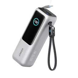 Anker 25.000mAh Powerbank mit 3 USB-C Ports und integriertem Kabel für iPhone, MacBook, Samsung und weitere Geräte