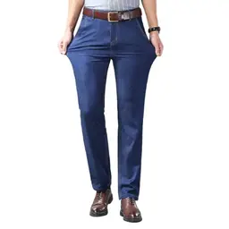 Hanraz Herren Slim Fit Jeans, Schwarze Stretch-Denim Hose, Slim Fit, bequeme Alltagshose für Freizeit und Business, S-6XL
