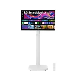 LG Smart Monitor Swing 32U889SA-W 32 Zoll 4K UHD IPS Touch Monitor, webOS 24, AirPlay, ThinQ, HDR10, 95% DCI-P3, rollbarer Standfuß, 1x USB-C (65W), 2X HDMI 2.0, Weiß