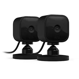 Blink Mini – Smarte Plug-in-Überwachungskamera für innen, 1080p HD, Nachtsicht, Zwei-Wege-Audio – 2 Kameras (schwarz)