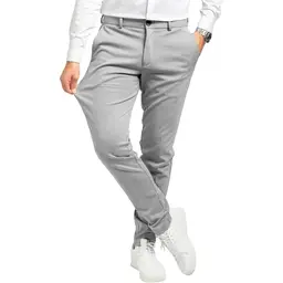 Herren Performance Pants Hellgrau (Größe 29W/30L) - Bequeme Stretchhose für Business & Freizeit