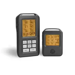BURNHARD® Funk Grillthermometer mit 4 Fühlern, 30m Reichweite, für Grill & Backofen