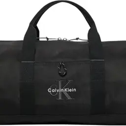 Calvin Klein Herren Duffle Bag Weekender Tasche mit Tragegurt, Schwarz